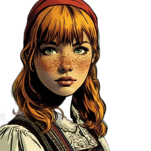 face, comic book art, fantasy art, concept art transparent PNG cut-out