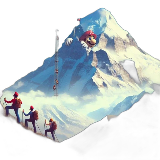 concept art, 3d render, pixel art, fantasy art transparent PNG cut-out
