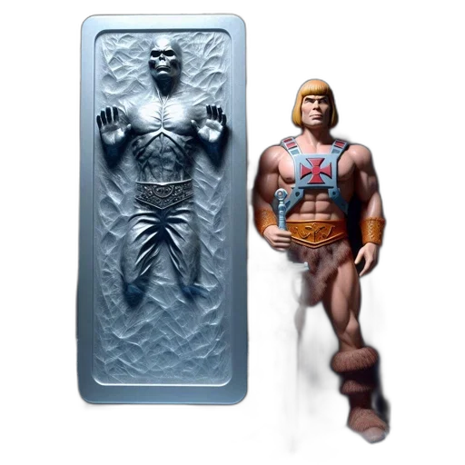 concept art, comic book art, 3d render, two transparent PNG cut-out