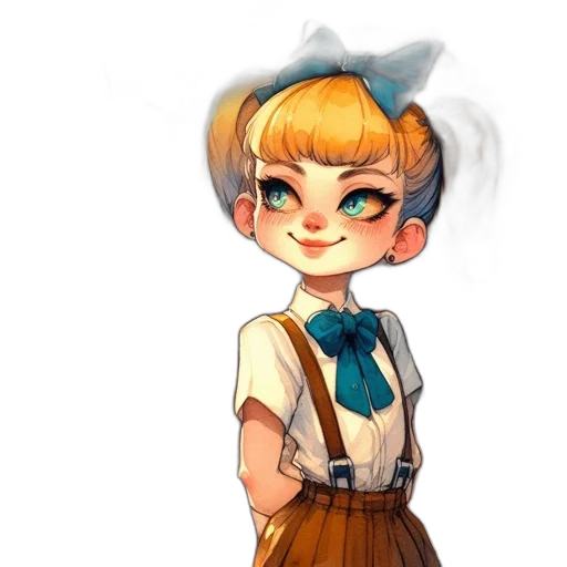 staff, dress, concept art, anime transparent PNG cut-out