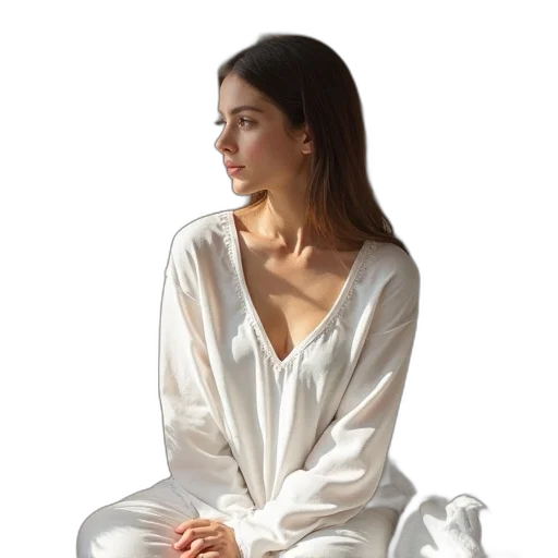 dress, jewelry, face, jacket transparent PNG cut-out
