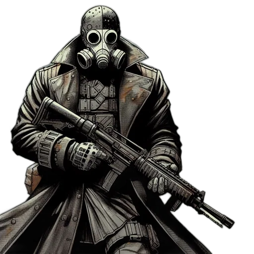mask, jacket, concept art, comic book art transparent PNG cut-out