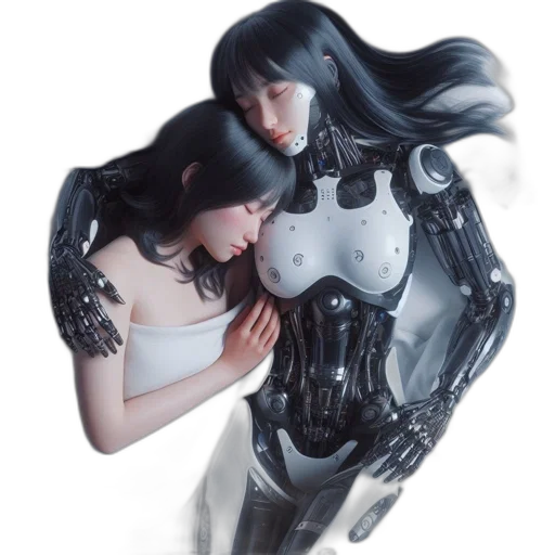 robot, concept art, 3d render, fantasy art transparent PNG cut-out