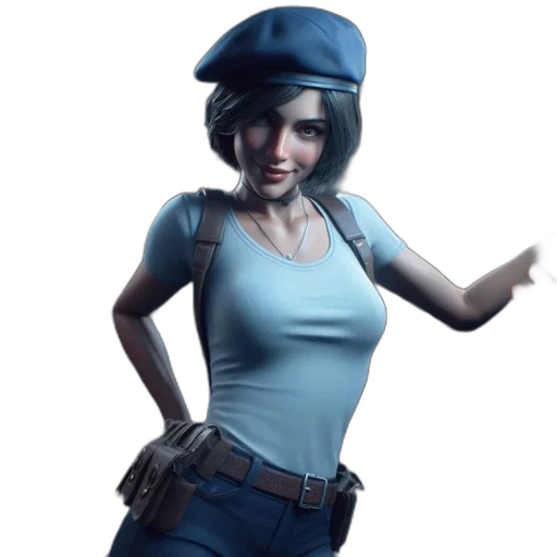 jacket, weapon, staff, hat transparent PNG cut-out