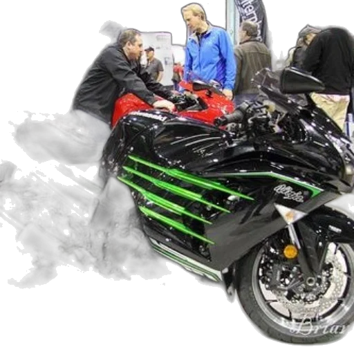 photorealistic, concept art, black, kawasaki transparent PNG cut-out