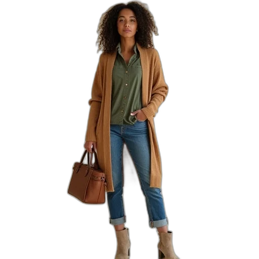 jacket, earth tones, golden, colorful transparent PNG cut-out