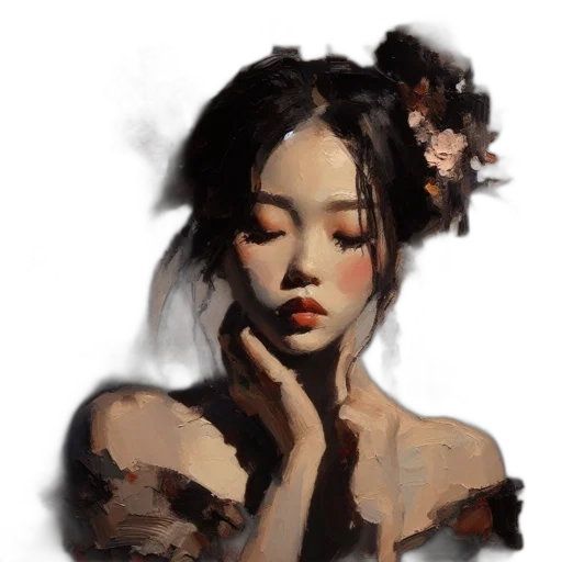 face, dress, crown, flower transparent PNG cut-out