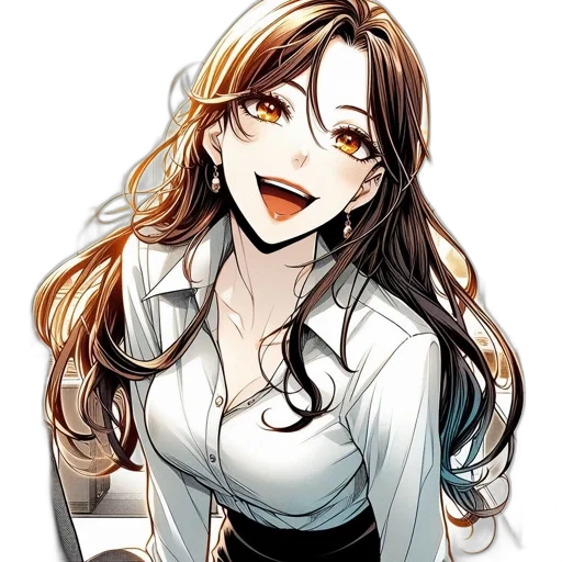 staff, face, dress, anime transparent PNG cut-out