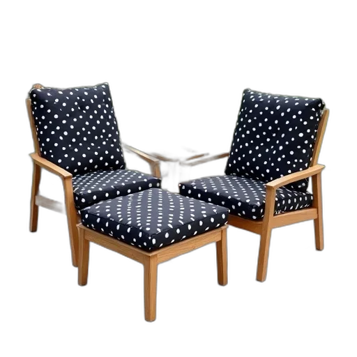 furniture, 3d render, set, black transparent PNG cut-out