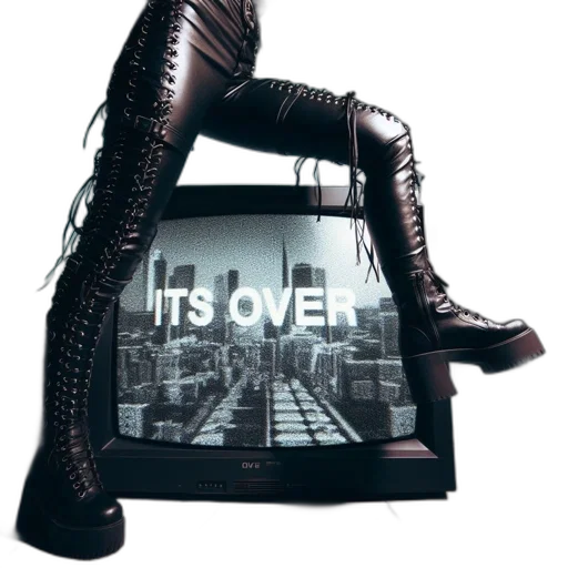 shoes, jacket, cyberpunk, individual transparent PNG cut-out