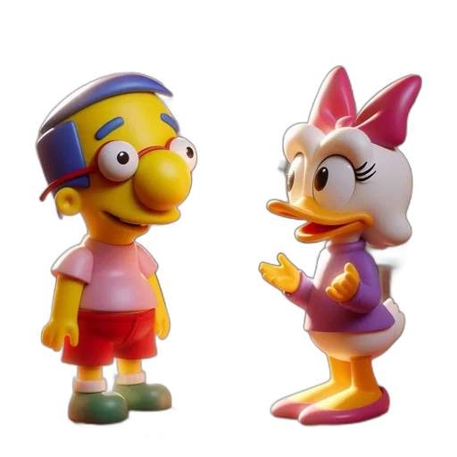 3d render, concept art, cartoon, two transparent PNG cut-out
