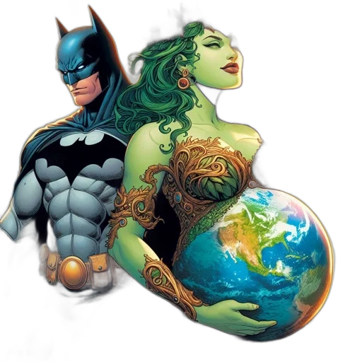 comic book art, concept art, fantasy art, underwater transparent PNG cut-out