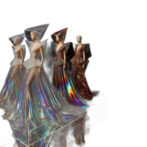 dress, hair, 3d render, concept art transparent PNG cut-out