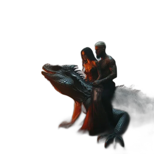 dragon, creature, animal, sword transparent PNG cut-out