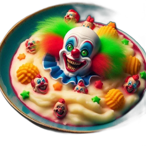 food, creature, mask, 3d render transparent PNG cut-out