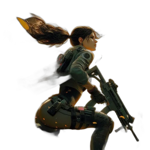 weapon, robot, staff, concept art transparent PNG cut-out
