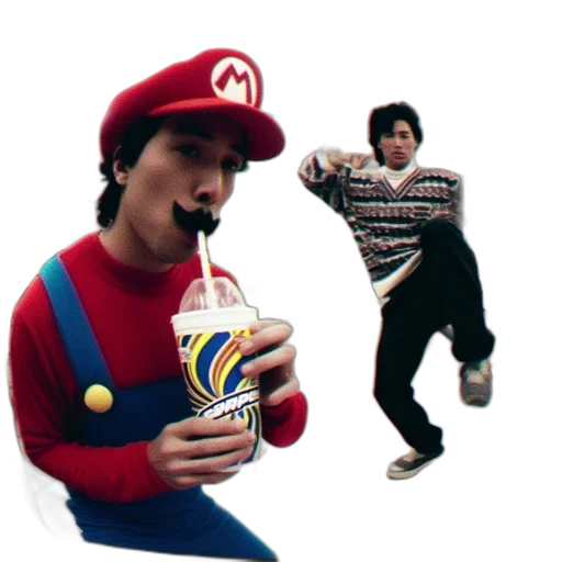 pixel art, vaporwave, concept art, 3d render transparent PNG cut-out