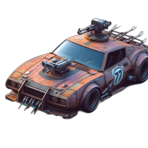 car, weapon, robot, concept art transparent PNG cut-out