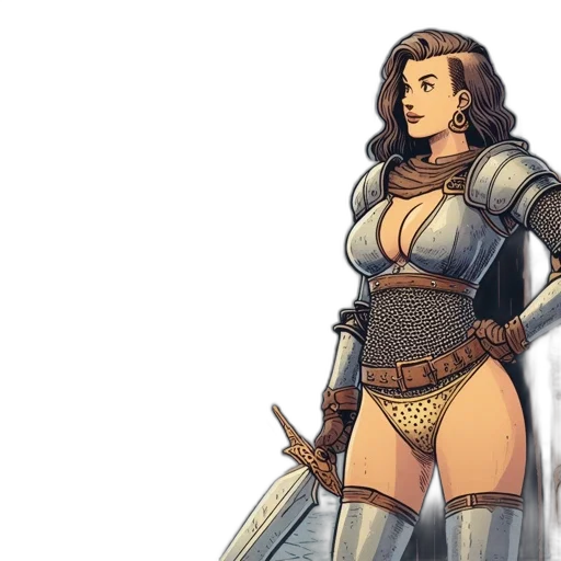 sword, dress, weapon, fantasy art transparent PNG cut-out