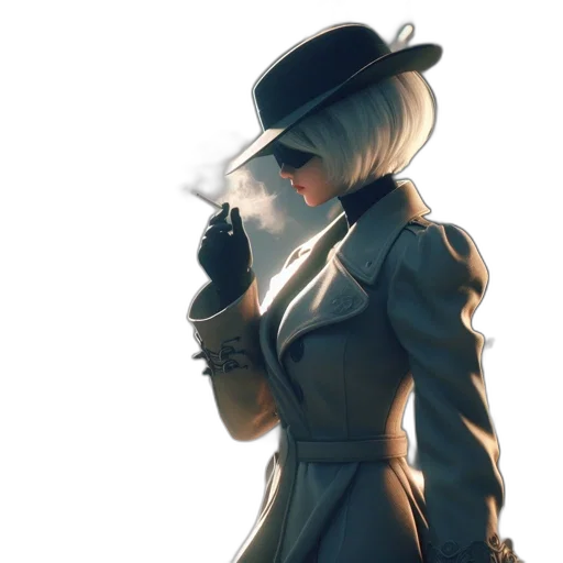 hat, staff, jacket, weapon transparent PNG cut-out