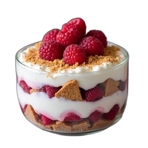 food, crown, raspberry, trifle transparent PNG cut-out