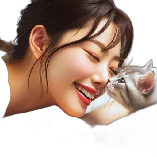 animal, face, photorealistic, oil painting transparent PNG cut-out