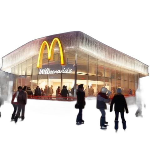 food, building, 3d render, photorealistic transparent PNG cut-out