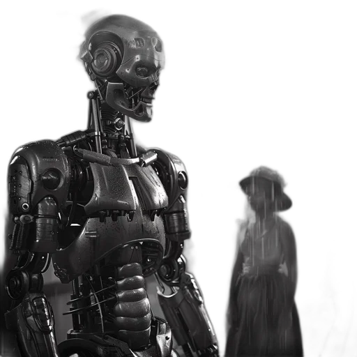 robot, creature, concept art, cyberpunk transparent PNG cut-out