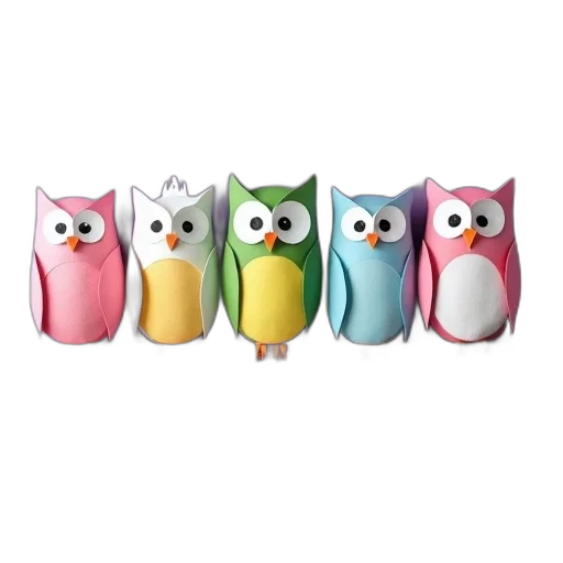 3d render, collection, colorful, paper transparent PNG cut-out