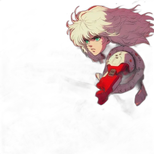 weapon, creature, hair, face transparent PNG cut-out