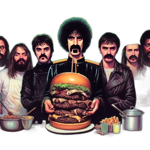 food, concept art, seven, men transparent PNG cut-out