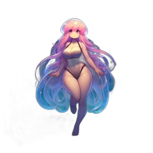 hair, dress, creature, concept art transparent PNG cut-out