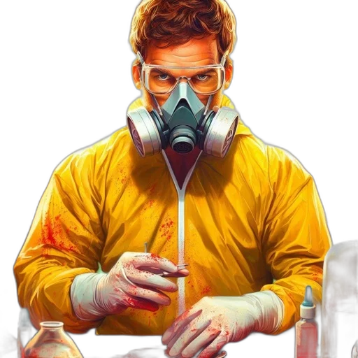 mask, jacket, concept art, comic book art transparent PNG cut-out