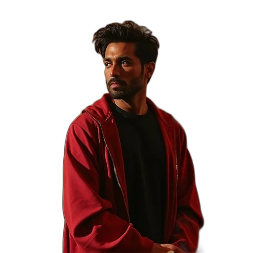 jacket, face, staff, oil painting transparent PNG cut-out