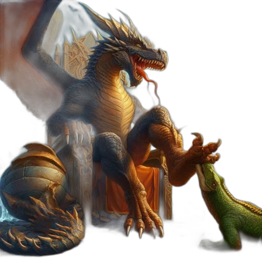 dragon, creature, concept art, fantasy art transparent PNG cut-out