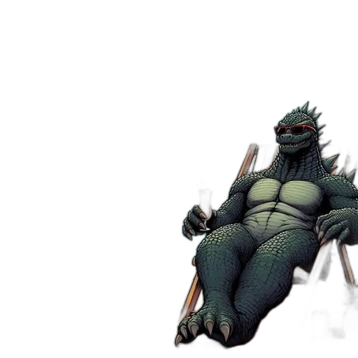 creature, dragon, animal, staff transparent PNG cut-out