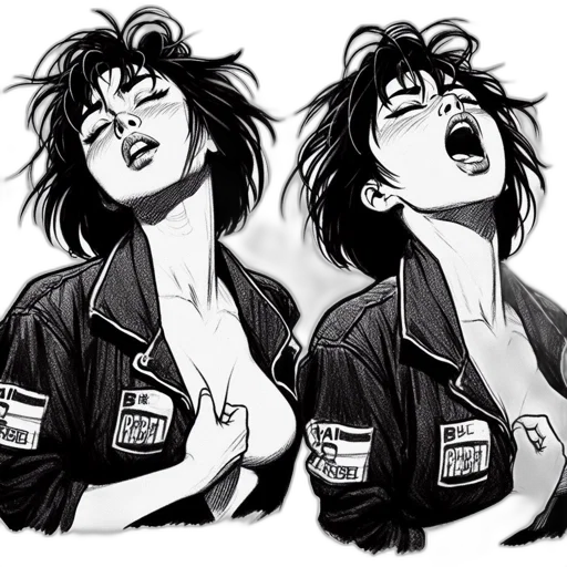 jacket, comic book art, cyberpunk, cartoon transparent PNG cut-out