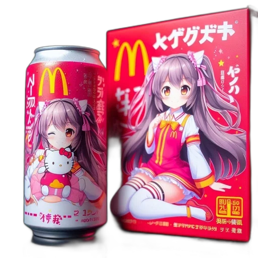 food, bottle, vaporwave, cyberpunk transparent PNG cut-out