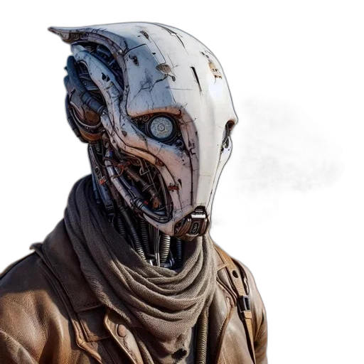 mask, robot, face, concept art transparent PNG cut-out