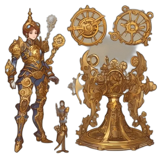 staff, jewelry, sword, concept art transparent PNG cut-out