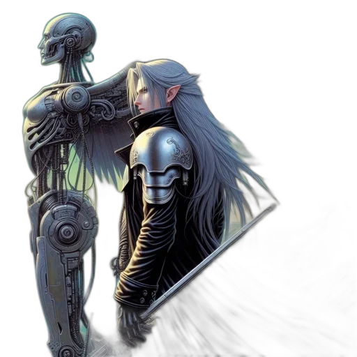 robot, sword, weapon, concept art transparent PNG cut-out