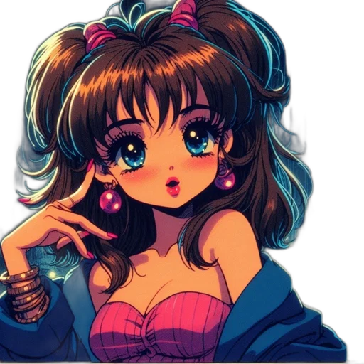face, dress, jewelry, anime transparent PNG cut-out