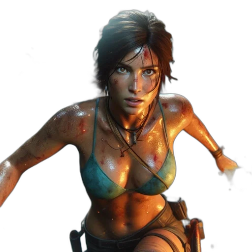 concept art, cyberpunk, comic book art, photorealistic transparent PNG cut-out