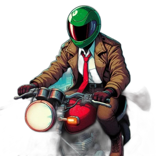 jacket, robot, mask, concept art transparent PNG cut-out