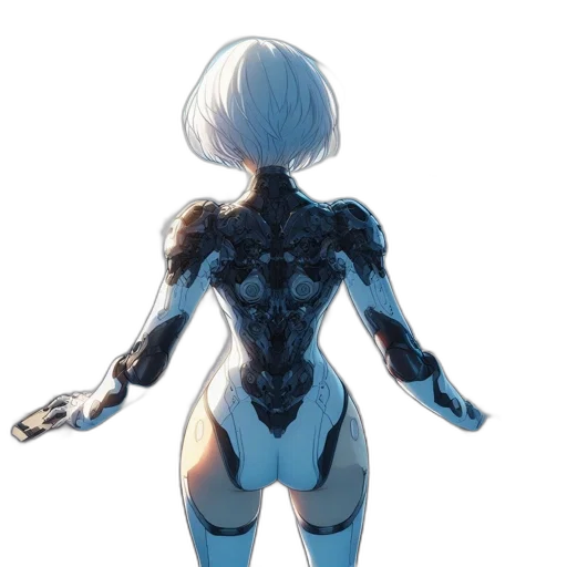 robot, dress, creature, weapon transparent PNG cut-out