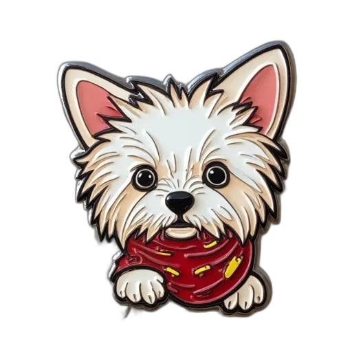 westie, mom, pin transparent PNG cut-out