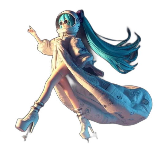 dress, staff, weapon, robot transparent PNG cut-out