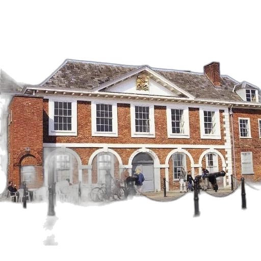 building, photorealistic, snow, city street transparent PNG cut-out