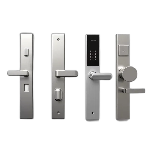 set, four, silver, door transparent PNG cut-out