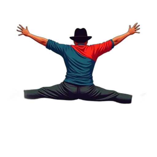hat, staff, 3d render, pixel art transparent PNG cut-out